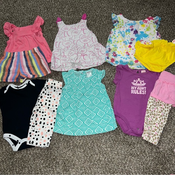 Carter's Other - Baby Girl 3-6 Months Summer Bundle Carter’s Child of Mine Dresses Rompers 10pc